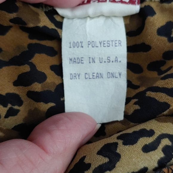 Von Saken Women's size Medium Vintage Animal Print Midi Skirt - Picture 4 of 5